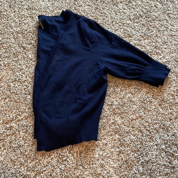 Maurices Medium Navy Blue Cropped Cardigan Sweater (NEW) - Picture 4 of 5